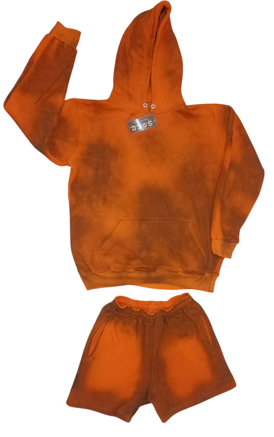 Faded Blank Hoodie & Short Set