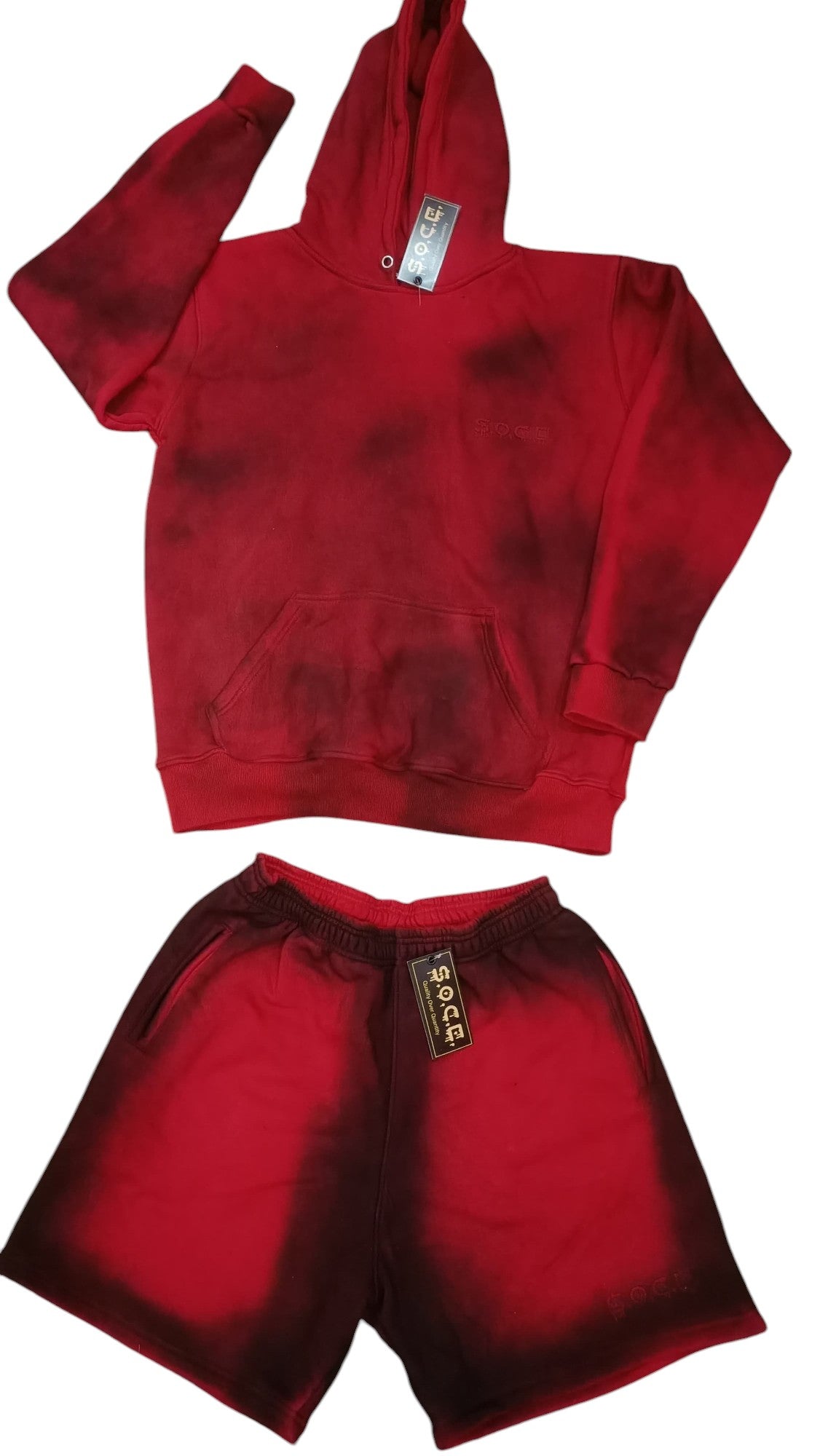 Faded Blank Hoodie & Short Set