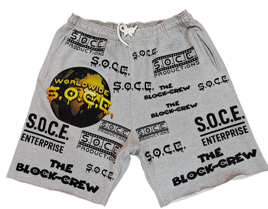 Multi-Logo Cotton Boat Shorts